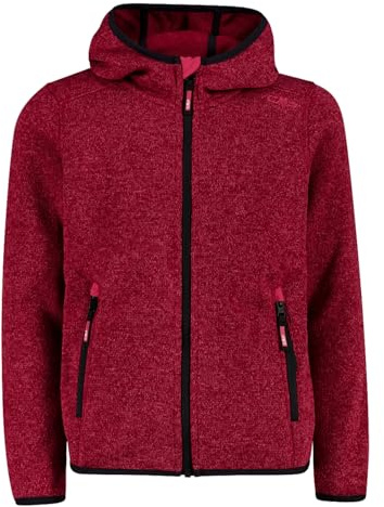 CMP Mädchen Jacke Fleecejacke Outdoorjacke Strickjacke Knit-Tech, Farbe:Rot, Größe:152, Artikel:-10CU carminio/Darker