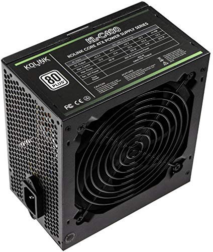 Alimentation Kolink Core 80 Plus - Alimentation PC ATX 400 Watt - PSU - Power Supply Haute Performanc - Alimentation Silencieuse - Composent PC