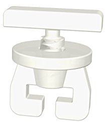 Flairdeco Gardinen-Feststeller / Stopper, Plastik, Weiß, 10 Stück