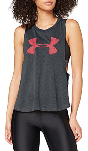 Under Armour Women Mesh Around Tank - Pitch Grey/Impulse Pink, Medium