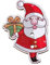 10 Stück edle Holzknöpfe Weihnachtsmann 23 x 33 mm 2 Löcher bunte Bastelknöpfe Weihnachen Knöpfe für Kinderkleidung zum annähen nähen basteln scrapbooking Dekoration