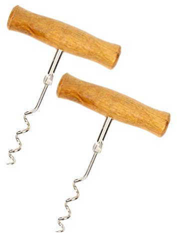 Weinflaschenöffner aus Holz, 2 Stück