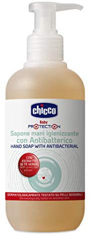 Chicco Baby Protection Sapone Mani Igienizzante con Antibatterico, Delicato per Pelli Sensibili - 250 ml