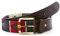HD DHISPANIA Cinturon hombre cuero - hecho a mano - cinturon de polo argentino de piel autentica - bordados a mano, amplia gama de tallas: T/95-T/100-T/105-T/110-T/115-T/120 (115, VERDE-ROJO)