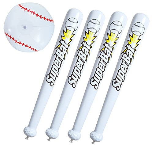 XiXiRan Strandball Baseball Set, Aufblasbare Baseballschläger, Aufblasbare Baseball-Wasserbälle, Beach Ball Baseballschläger, Strandball Aufblasbar Groß, Aufblasbarer Baseball mit Fledermaus Baseball