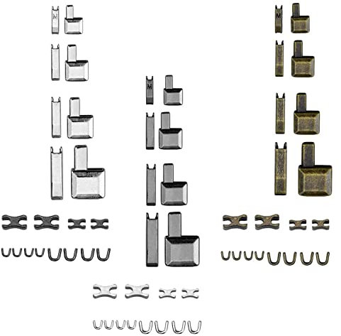 Reißverschluss Reparatur Set 60 Stück Reißverschluss Stopper Ersatz Zipper Endstücke Oben+Unten Metall-Reißverschlusskopf-Schieber für Koffer Taschen Jacke #3#5#8#10