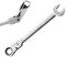 TANIASHOP Chiave Combinata a Cricchetto 24mm con Testa Snodabile Chiave a Cricchetto a Snodo CR-V Testa Pieghevole Regolabile 180° 72 Denti (24mm)
