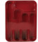Urban Living Cutlery Tray 5 Compartment Plastic Holder Kitchen Drawer Insert Tidy for Flatware Utensils Spoon Fork Organiser Drawer Storage Rack Kitchen Large Strong (Dark Red)