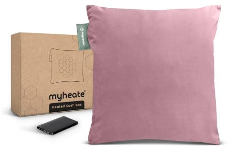 Myheate Heizkissen Kabellos, Wärmekissen Elektrisch mit Akku, USB Wiederaufladbar, Infrarot Technologie, Heizkissen Rücken mit 3 Heizstufen, Samt