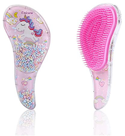 XIXKOLYU® HaarbüRste füR MäDchen, Kleinkind-Nass-Trocken-HaarbüRste, EntwirrungsbüRste füR Lockiges, Dickes Haar, kleine Größe für Kinder, Kamm füR Alle Haartypen (Lila)