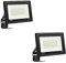 2 Pièces Projecteur Led Extérieur 100W, Spot Led Exterieur 10000LM 6000K Blanc Froid IP66 ImperméAble Projecteur Exterieur Pour Jardin Garage Patio Grange Cour