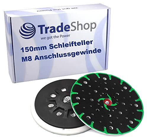 Trade-Shop Klett Schleifteller/Stützteller 150mm kompatibel mit Festool ETS150/3EQ, ETS150/5EQ, ETS EC150/3EQ, ETS EC150/5EQ, WTS150/7