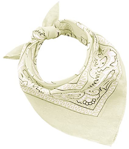 Bandana aus 100% Baumwolle, 3/5/10er-Set, für Damen, Herren, Kinder, Unisex, einfarbig und/oder mit Paisley-Muster, Artikelnummer A644, beige, Set 1 pz