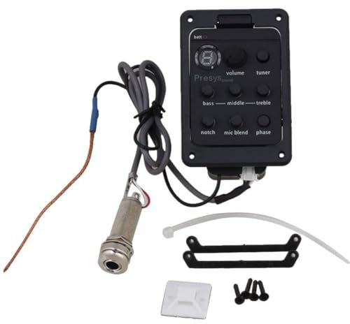 XJKLBYQ Guitar Pickup 301 Vorverstärkerverstärker - Equalizer Tuner Piezo - Pickup für Akustikgitarren