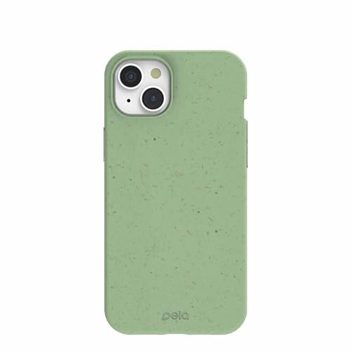 Pela Schutzhülle für iPhone 15, umweltfreundlich, kompatibel mit iPhone 15 Plus, Salbeigrün