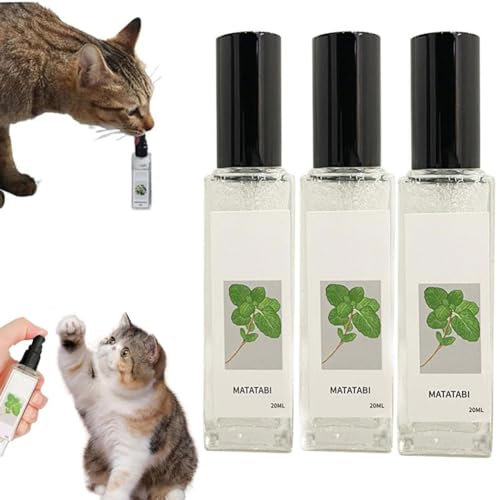Kitty Joy, spray per gatti con erba gatta e sedano, 20/100 ml, spray all'erba gatta per gatti al coperto, spray per addestramento gatti con erba gatta, sedano e erba gatta per gatti calmanti e
