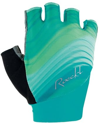 Roeckl Danis 2 Damen Fahrrad Handschuhe kurz türkis grün 2025: Größe: 7