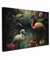 MuchoWow© Leinwand Bilder 60x40 cm Wanddeko Wohnzimmer Aesthetic Room Decor Deko Zimmer Wandbilder Modern Fotogeschenke Flamingo - Blumen - Dschungel - Vögel - Natur