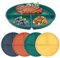 SinChic Platos Divididos,4 PCS Platos de Picnic Reutilizables con 3 Compartimentos Platos de Control de Porciones Plato Llano Dividido Irrompible para Adultos Niños