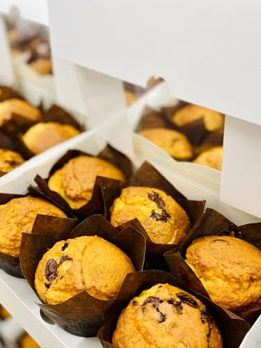 Keto Chefs Low Carb 6 x Fully Keto 90% Belgium Dark Chocolate Chip & Vanilla Muffins Freshly Baked 600g x 2 Packs