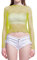 LEMON GIRL Women Lingerie Bodysuit Long Sleeve Sleepwear Babydoll Dress, Fluorescentyellow, One Size