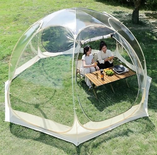 Tenda A Bolle Glamping, Bubble Tent Dome House, 3 M / 3.6m Tenda Campeggio, Può Ospitare 2-5 Persone, Serra Da Interno, Cucinotto Da Campeggio per Campeggio, Spiaggia, Attività All'aperto(L:3m H:2.2m)
