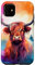 iPhone 11 Highland Cow Watercolor Art Case
