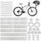 Molain 42 Stück Reflektoren Aufkleber, Helm Reflektierende Aufkleber mit Verschiedenen Formen Reflektor Schulranzen Fahrrad Reflektoren Aufkleber für Fahrrädern Motorräder Kinderwagen und Helmen(Weiß)