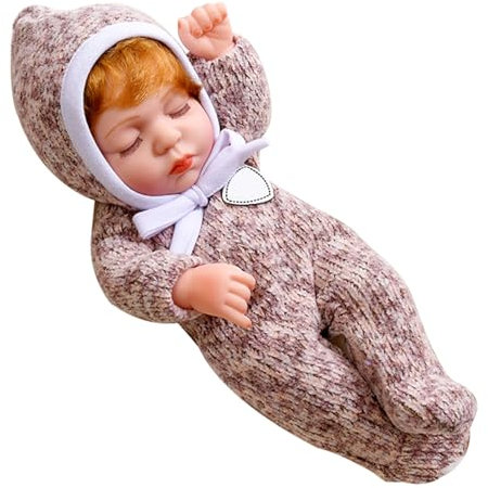 Wedhapy Baby-Reborn-Puppen Reborn-Puppen mit Stoffset 12 Zoll große Vinyl-Mini-Babypuppen abnehmbare realistische Babypuppe weiche Ganzkörper-Miniatur-Babypuppe für Kinder und Mädchen