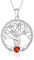 Collier arbre de vie pour femme en argent sterling 925 avec pendentif arbre de vie avec pierre de naissance pour anniversaire, bijou fantaisie pour femme, fille, petite amie, mère, arbre généalogique