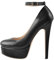 blingqueen Mary Jane Escarpins à talons hauts pour femme avec boucle à lanières, Noir en polyuréthane., 44 EU