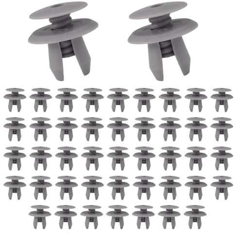 50 Stück 701867299 Befestigung Clips für VW T4 T5, Kunststoff Innenverkleidung Befestigung Clips Grau, Verkleidungsklammern Befestigungsclips, Türverkleidung 9 mm Loch, Ideal für Innenverkleidung