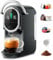 Magician1 Machine à café Capsules pour Nespresso, Dolce Gusto, Lavazza A Modo Mio, Dosettes ESE 44mm et Café Moulu, Température et Taille Tasse Réglable, 20Bar, Cafetière Chaud ou Froid (Gris)