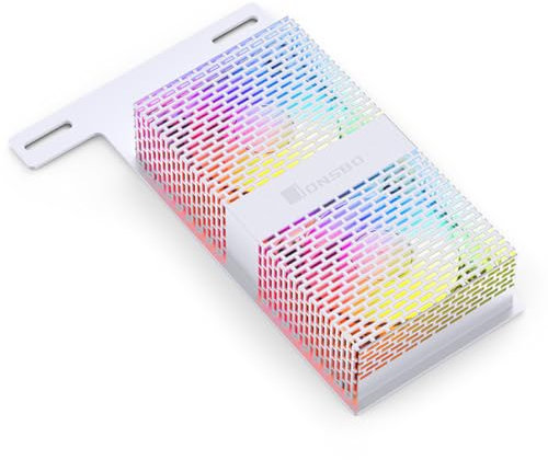 Fiorky Memory Heat Sink 4Pin PWM Dual 5020 Fans 3600RPM PC Memory Cooling Radiator 5V 3PIN ARGB RAM Cooling Fan for DDR4 DDR5 Cooling