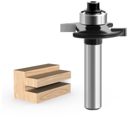 Fresa para fresadora superior, fresa de disco para fresadora superior, vástago de 8 mm, 2 mm, 3 mm, 4 mm, 5 mm, con rodamientos de bolas, herramientas para trabajar la madera, fresadora a ras para