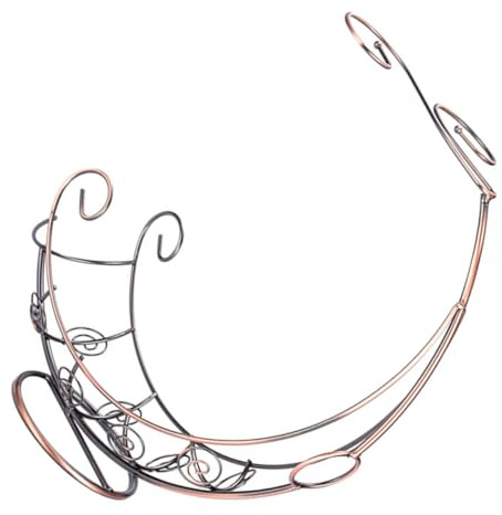 TOYANDONA Vintage Iron Pirate Ship Wine Display Stand with Glass Holder Decorative Bottle Rack for Home Hotel Bar Restaurant Bottle Glasses Storage Vine Design for Kitchen Countertop