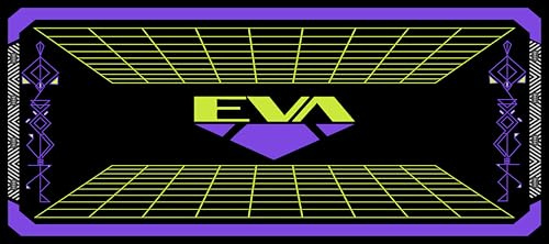 Neon Genesis Evangelion inspiriertes Mauspad, 89,9 x 40,9 cm, großes Mauspad und Gitter-Design, perfekt für Anime-Fans und Gamer