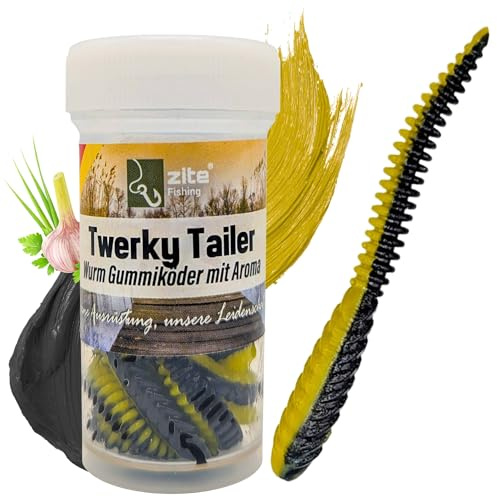 Zite Fishing Twerky Tailer Forellenköder Gummi | 3in1 Gummiköder / | Angelköder Forelle | Made in Germany | Phthalatfrei | Forellenangeln Köder&Spoons Alternative, Forelle