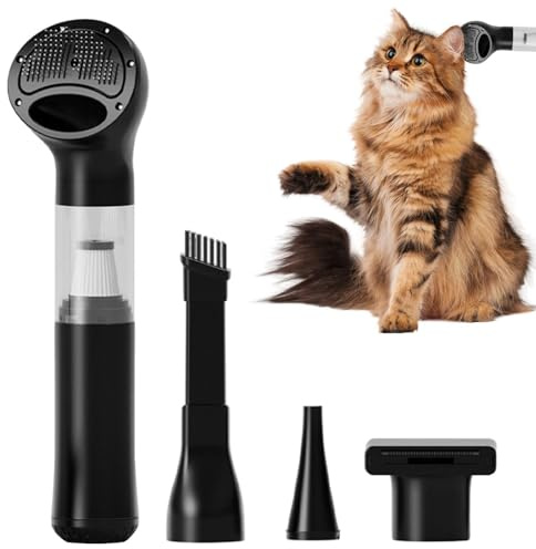 Aspirapolvere per toelettatura professionale per animali domestici – Pulitore multi-accessorio silenzioso senza fili, potente di cattura della polvere | Aspirapolvere per auto, attrezzatura