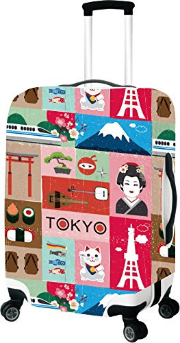 Primeware Reisegepäckabdeckung, Schutz, Koffer, waschbarer Bezug, hohe Elastizität, Tokio, SM(18-22 Inch), Tokyo Gepäckabdeckung, klein