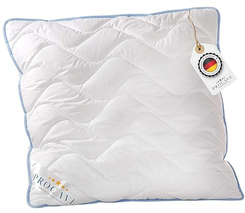 PROCAVE TopCool Kopfkissen Kochfest 70x90 cm, Qualitäts-Stepp-Kissen, atmungsaktives Allergiker Kissen, Winter- und Sommer-Kissen 100% aus Deutschland