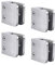Heavy Duty 4pcs of 316 Stainless Steel Glass Clamps Mounting Balustrade Post Bracket Handrails Railing 55 x 55 mm, Satin Brushed