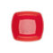 Gold Plast Piatti 23 cm Piano Quadrato Rosso Trasparente 12 Pezzi