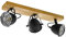 EGLO Deckenlampe Gatebeck, 3 flammige Deckenleuchte Vintage, Industrial, Retro, Deckenstrahler aus Stahl in Schwarz und Holz in Natur, Wohnzimmerlampe, Küchenlampe mit E14 Fassung