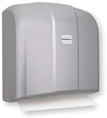 SANISMART Handtuchspender Florence für 400 Blatt C&V-Falz max. 25 cm, Farben:Silber