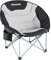 KingCamp MoonChair XL Camping Klapp Stuhl Garten Falt Sessel Kühltasche 150 kg Black/Light Grey