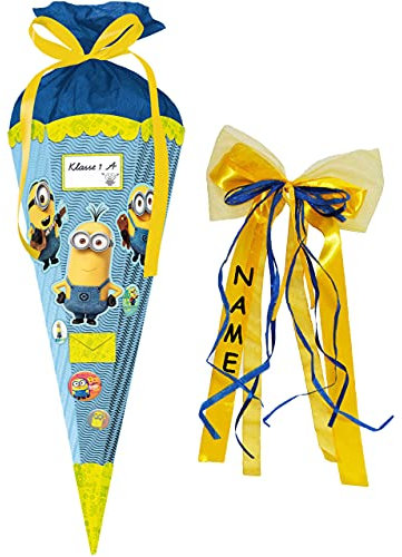 alles-meine.de GmbH komplette Füllung - Circa 200 Teile - für BASTELSET Schultüte - Minion - mit/ohne Kunststoff Spitz..