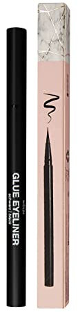 NICLAY Glue Eyeliner (Black) – Wasserfester Wimpernkleber & Eyeliner Stift, Wimpernkranzkleber, Wimpernkleben, Lashes, Klebender Eyeliner, Liquid Eyelash Liner, Lidstrich, Kunstwimpern – Schwarz