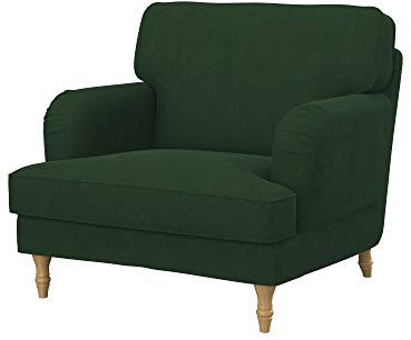 Soferia Replacement Compatible Cover for Stocksund Armchair, fabric Majestic Velvet Bottle Green