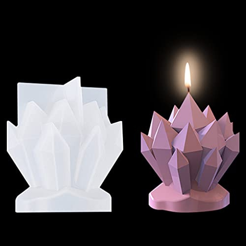FineInno Kristall Silikonform, Crystal Cluster Resin Mold, Eisberg Kerzen Gießform, Schmuck Epoxidharz Form, Isomalt Edelsteine Formen für Kuchendekoration